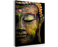 decomonkey Bilder Budda 80x120 cm 1 Teilig Leinwandbilder Bild auf Leinwand Wandbild Kunstdruck Wanddeko Wand Wohnzimmer Wanddekoration Deko Buddhismus Buddha