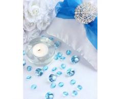 SiDeSo® Dekosteine türkis 12mm Diamanten 100 Stück Acryl Tischdeko Hochzeit