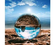 Glaskugel Lensball Klarglas Kristallkugel Klare Kristall Glas Kugel Heilung Kugel Fotografie Requisiten Decor Geschenk Clear Art Decor Kristall Prop für Fotografie Durchsichtig Weihnachten Dekoration