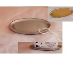 Kerzenständer,Kerzenteller oval matt-gold,silber-für Taufkerzen/Kommunionkerzen,Konfirmationskerzen,Hochzeitskerzen B077LV9V25