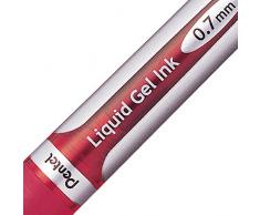 Liquid Gel-Tintenroller EnerGel BL57, nachfüllbar, 0,35 mm, rot Liquid Gel-Tintenroller EnerGel BL57. Mit Kappe und auswechselbarer Mine. Typenbezeichnung Mine: LR7. Spitze aus Metall mit Metallkugel. Lichtechte, schnell trocknende