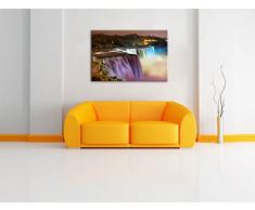 Majestätische Niagara Fälle Format: 120x80 auf Leinwand, XXL riesige Bilder fertig gerahmt mit Keilrahmen, Kunstdruck auf Wandbild mit Rahmen, günstiger als Gemälde oder Ölbild, kein Poster oder Plakat