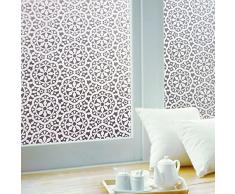 Lifetree Fensterfolie Dekofolie Privatsphäre Sichtschutzfolie Statisch haftenden Glasaufkleber Ohne Klebstoff Milchglasfolie für Zuhause und Büro Blumen 90 * 200 cm