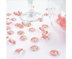 Deko-Diamanten 12 mm hellrosa 100 Stück - Streudeko Deko Steine Kristalle Diamanten