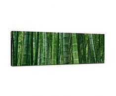 Bilderdepot24 Leinwandbild Panorama Bambuswald in Sichuan China 160x50 cm - fertig gerahmt, direkt vom Hersteller