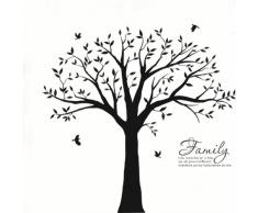 Bdecoll Wandtattooriesiger Familie Foto Baum Wandsticker,DIY Dekorativ Kunst Wandaufkleber,Baum Wandaufkleber für Kinderzimmer Dekoration (Schwarz)