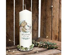 ilka parey wandtattoo-welt Hochzeitskerze Hasenpärchen Kerze zur Hochzeit Trauung Traukerze mit Hasen Häschen Wunschnamen & Datum wk51