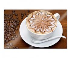 Acrylglasbilder 80x50cm Kaffee Tasse Cafe Bohnen Kaffeebohnen Küche Acryl Bilder Acrylbild Acrylglas Wand Bild 14H327