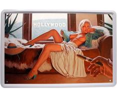 Blechschild Sexy Girl PinUp Hollywood 20 x 30cm Reklame Retro Blech 383