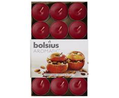 Aromatic Duft-Teelicht „Bratapfel“, Paraffin-Wachs, Rot, 30 Stück