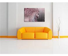 wunderbares Einhorn, Format: 80x60 auf Leinwand, XXL riesige Bilder fertig gerahmt mit Keilrahmen, Kunstdruck auf Wandbild mit Rahmen, günstiger als Gemälde oder Ölbild, kein Poster oder Plakat