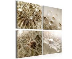 murando - Bilder Pusteblume 80x80 cm - Leinwandbilder - Fertig Aufgespannt - Vlies Leinwand - 4 Teilig - Wandbilder XXL - Kunstdrucke - Wandbild - Natur Blumen Blume bokeh b-C-0173-b-k