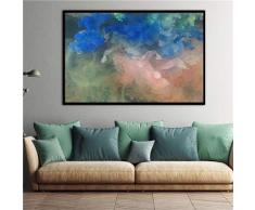 vhidfsjgdsfik (Kein Rahmen) 60x80CM XX3118 Rahmenlose Leinwandmalerei Koi Fisch Lotus Gold und chinesisches modulares Ölbild Feng Shui Wandkunstmalerei für Wohnzimmer