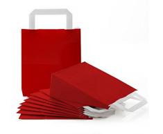 10 kleine rot dunkelrot weinrot bordeux Papiertüte Papiertasche Geschenktüte 18 x 8 x 22 cm Tüte Weihnachten Weihnachtstüte Verpackung Geschenk weihnachtlich Geschenk-Beutel