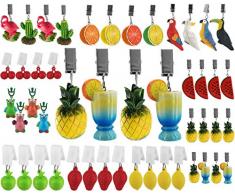 My-goodbuy24 Tischdeckenbeschwerer mit Klammer - 4er Set - Tischdeckenhalter Garten Tischdeckenklammern Tischtuch Clips - Polystone (Wassermelone)
