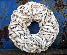 Homeclassics Kompakter Shabby Kranz Türkranz Wandkranz Ø 40 cm Gartendeko Naturkranz Landhaus