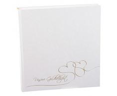 Goldbuch 08304 Goldhochzeitsalbum Cuore, 60 Seiten mit Pergamin, circa 30 x 31 cm