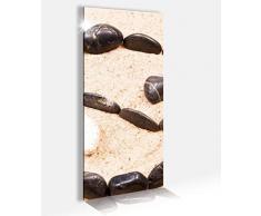 Acrylglasbilder 40x100cm Yin und Yang Zeichen Sand Stein Steinchen Feng Shui Symbol Acrylbild Acrylglasbild Druck Acryl Acrylglas Bild Bilder 14A9410