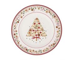 Villeroy & Boch Winter Bakery Delight Platzteller, dekorativer Servierteller aus Premium Porzellan, rot/bunt, 32 cm
