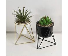 Chengzuoqing Blumenübertopf Set Von 2 Nordischen Stil Keramik Pflanzenvase for Hauptdekoration Kreative Blumen Halter Büro Desktop Dekoration für Heim-, Büro- und Außendekoration