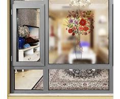 PVC durchscheinend Klebstoff dekorative Glasbadezimmerfenster Aufkleber angebracht Milchglas Blumenvase 60CM * 58CM