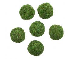 FRANK FLECHTWAREN Dekokugel Moos im 6er Set