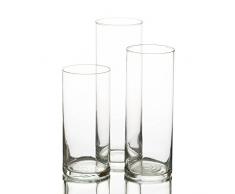 Eastland® Glas Zylinder Vase Set von 3