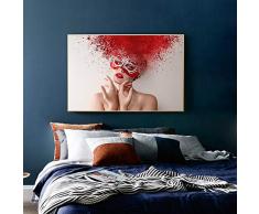 zhuziji DIY Malen nach Zahlen Farbkunst Frau Fotografie Mit Pinsel und Acrylfarbe Farbe nach Zahlen für Erwachsene Leinwandbilder zum Leben40x60cm(Kein Rahmen)