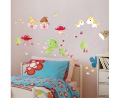 Wandkings Feen Welt Wandsticker XL Set, 35 Aufkleber, Gesamtfläche 130 x 70 cm