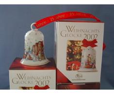 Hutschenreuther Weihnachtsglocke 2002, Porzellanglocke, Weihnachten, Baumanhänger, Baumschmuck, Anhänger