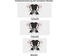 INDIGOS UG Folie - Sichtschutzfolie Sonnenschutz Glasdekorfolie / Glasdekor Fensterfolie mit Motiv satiniert blickdicht - GMF0254 - sexy girl Mädchen Ornament Pflanze Blume - 800 mm Länge - 500 mm Höhe