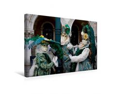 Premium Textil-Leinwand 45 cm x 30 cm quer, Ein Motiv aus dem Kalender Carnevale di Venezia 2017 | Wandbild, Bild auf Keilrahmen, Fertigbild auf echter Leinwand, Leinwanddruck (CALVENDO Menschen);CALVENDO Menschen