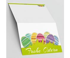 A4 XXL Osterkarte FROHE OSTERN mit Umschlag - moderne & edle Klappkarte für liebe Freunde Verwandte Kollegen - Frohe Ostern Karte von BREITENWERK