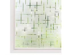 rabbitgoo Fensterfolie statisch haftend Sichtschutzfolie Selbstklebend Klebefolie Milchglasfolie Fenster Folie Milchglas Dekofolie für Bad Küche Anti-UV - Kreuz - 90 x 200 cm