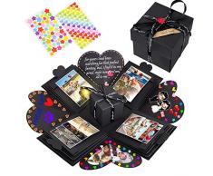 NEUFLY Überraschung Box, Kreative DIY Faltendes Fotoalbum Handgemachtes Scrapbook Geschenk Explosion Box für Geburtstag, Christmas, Jahrestag, Valentinstag, Heiratsantrag, Hochzeit, Muttertag