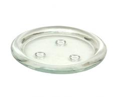 Kerzenuntersetzer Glas klar, rund Ø 110 mm, Glasuntersetzer, Kerzenteller für Stumpenkerzen