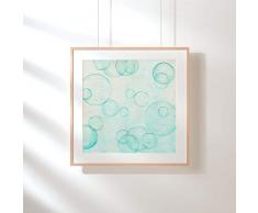 Fotografie Print Kunstdruck 12x12cm Kreise Seifenblasen Quadrat