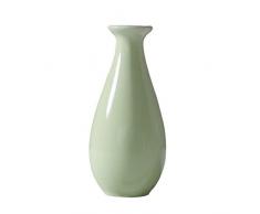 Yardwe New Keramik Kleine Vase Kreative Desktop Blumenvase Einfache Kugel Flasche für Home Office Dekoration (Grün)