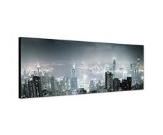 PANORAMA BILD in 150x50cm (New York City Panorama) TOP Bilder! Wandbild xxl günstig & modern ART PRINT Wandbilder Bilder EXKLUSIVES Fotowandbild auf Leinwand und Keilrahmen Bild Leinwandbild Fotodruck modern Zeitlos Stilvoll wie