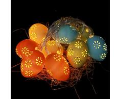 Herefun Ostern Lichterketten, 1.5M 10 LED Lichterketten Ostereier String Lights Ostereier Oster Lichterkette Ostern Batteriebetrieben für Osterdekorationen