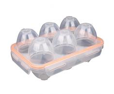 BrilliantDay Eier Aufbewahrungsbox Eierbehälter Aufbewahrungsbox Tablett Multi in Kühlschrank Picknick im Freien Camping Farbe Zufällig LianLe (Weiß, 6 Tray)