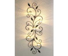 DanDiBo Wandteelichthalter 131001 Teelichthalter Metall 75cm Wandleuchter Kerzenhalter