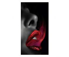 PRWJH Puzzles, rote Lippenspucke rote Rauchfrau Gesicht Erwachsene Holzpuzzle Bild, Bar Cafe Pub Zimmer Dekor Stoffmalerei-1000 Stück