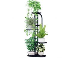 MAJOZ0 Blumenständer Metall, Blumentreppe mit 4 Ablagen, Pflanzentreppe Pflanzregal Blumenregal für Innen-Balkon Wohzimmer Outdoor Garten Deko,82 x 45 x 22cm