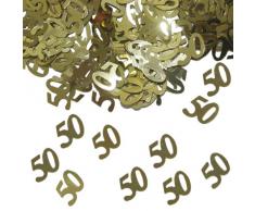 Folat 05327 - Tischkonfetti Zahl 50 - goldfarben - 1 x 14 gr.