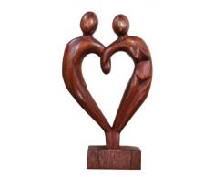 Paar abstrakt Liebe Herz Kuß Hochzeit Holz Figur A30.10