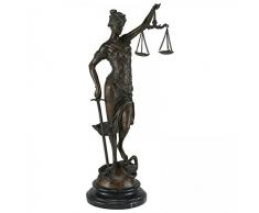 Statue Bronze Justitia Symbol Figur Sinnbild Gerechtigkeit Skulptur Kanzlei Gericht Anwalt Richter 40 cm