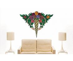 Indigos 4051719714876 Wandtattoo MF132 BlumenstrauÃ Pflanze Tribal Ornament 60 x 46 cm