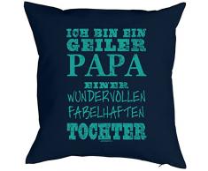 Kissen für Väter cooles Kissen mit Füllung ich bin ein geiler Papa einer wundervollen.... Tochter Geschenk für Papa zum Vatertag Weihnachten Geburtstag