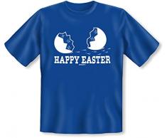 Geschenkidee zu Ostern Fun T-Shirt: Happy Easter, Frohe Ostern Osterei - Farbe: Royal-Blau - Goodman Design ®